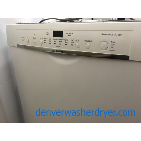 NEW! White Bosch Ascenta 24'' Recessed Handle Dishwasher, Energy Star 4346 Denver Washer Dryer