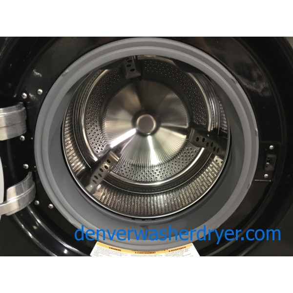 Quality Refurbished 27″ LG Front-Load Stackable HE Direct-Drive Washer & Electric Dryer Set, 1-Year Warranty