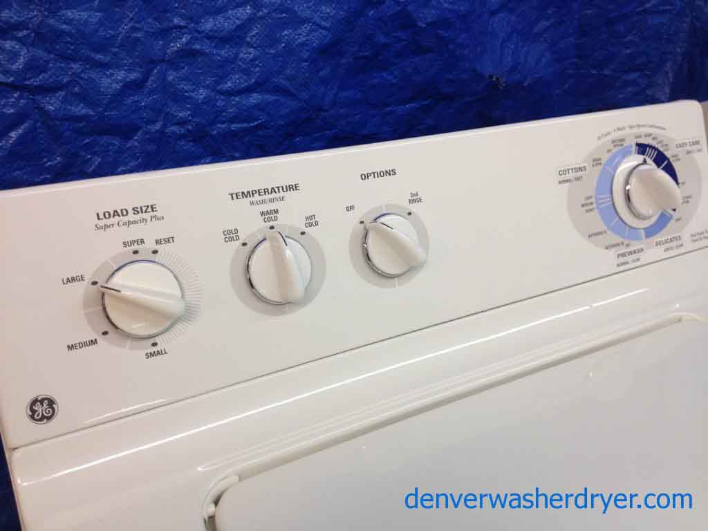 GE Washer/Dryer, beige/almond color