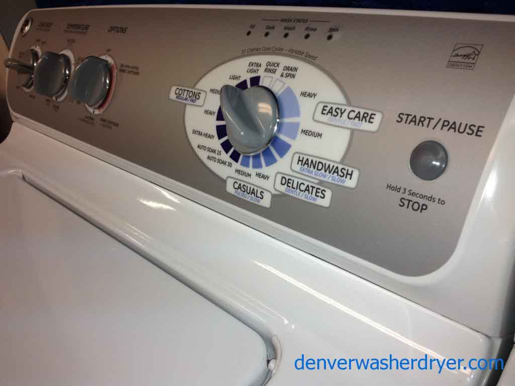 Large Images for Energy Star Rated GE Washer/Dryer, Stainless Steel Set