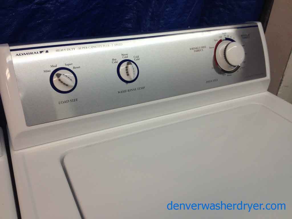Admiral Washer/Dryer Set, Amazing!