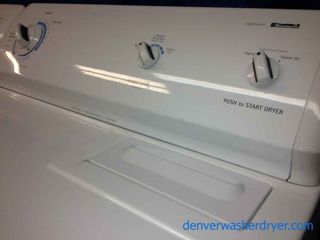 Superb Kenmore 600 Series Matching Washer/Dryer Set