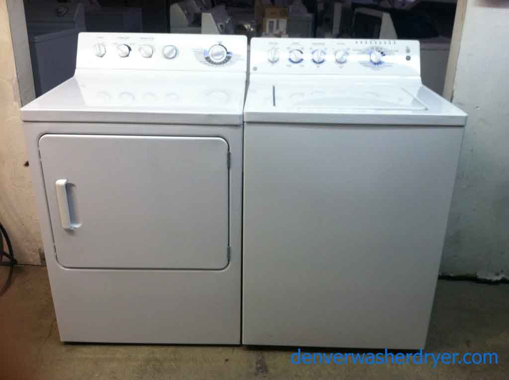 Stainless GE Washer and Dryer