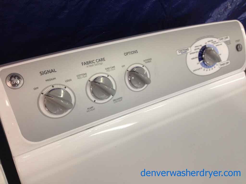 GE Washer/Dryer, newer, energy star, stainless steel basket