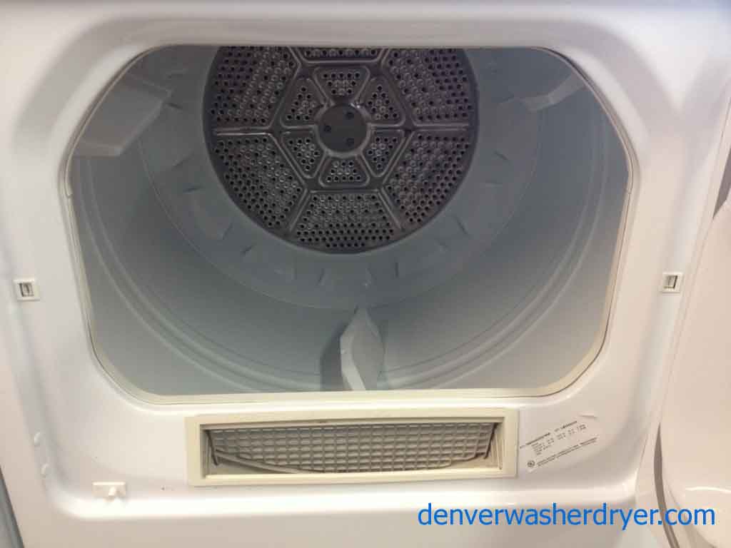GE Washer/Dryer, newer, energy star, stainless steel basket