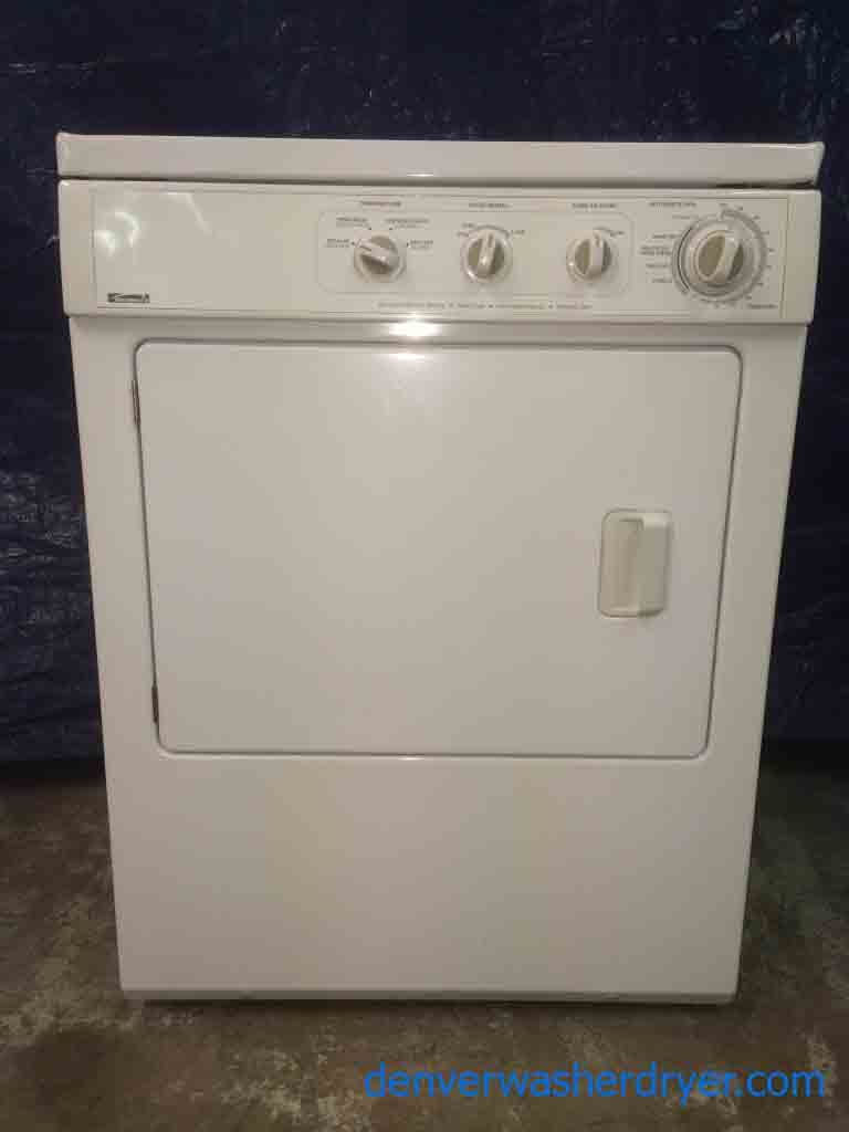 Wonderful White Front Load Kenmore Dryer, Stainless Drum