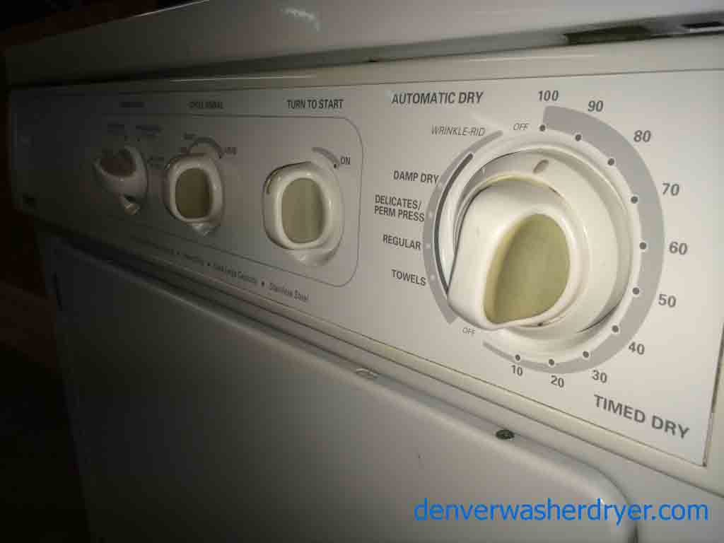 Wonderful White Front Load Kenmore Dryer, Stainless Drum