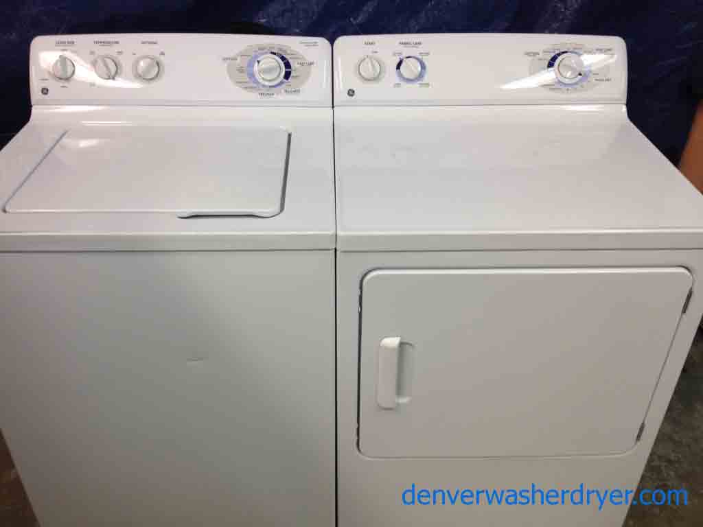 GE Washer/Dryer, Stainless Basket, Nice Features