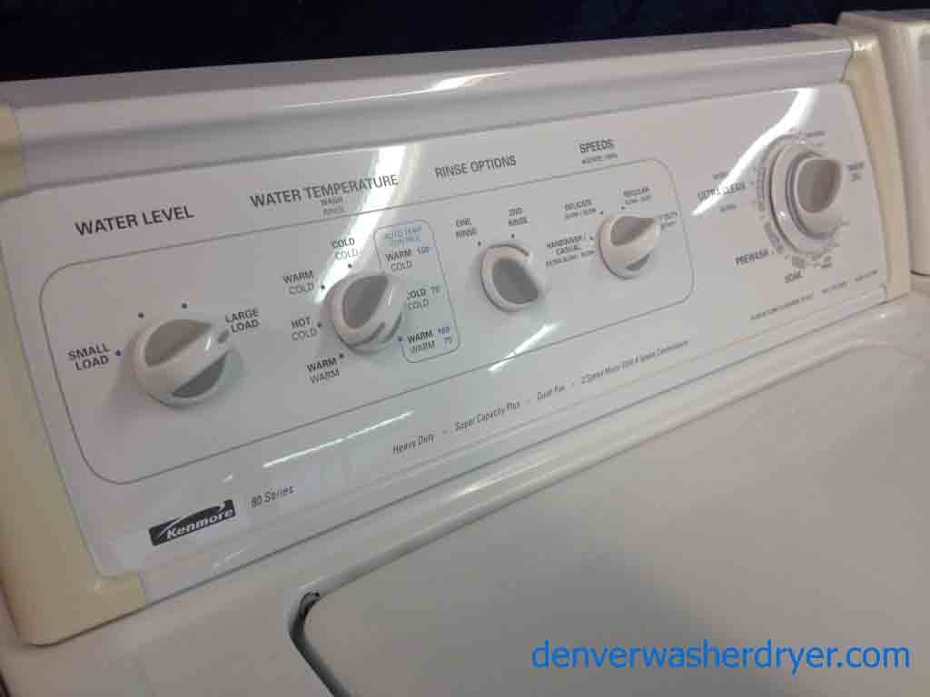 Kenmore 80 Series Washer/Dryer Set, Super Capacity Plus