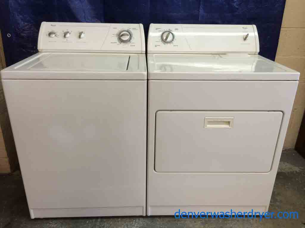 Beautiful Whirlpool Washer/Dryer Set, Almond