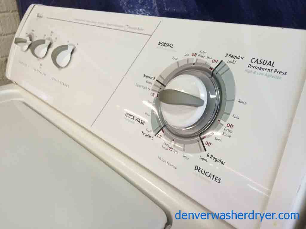 Beautiful Whirlpool Washer/Dryer Set, Almond