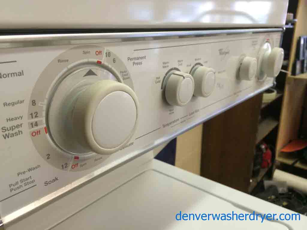 Apartment Sized 24″ Whirlpool Thin Twin Washer/Dryer Stackable Set