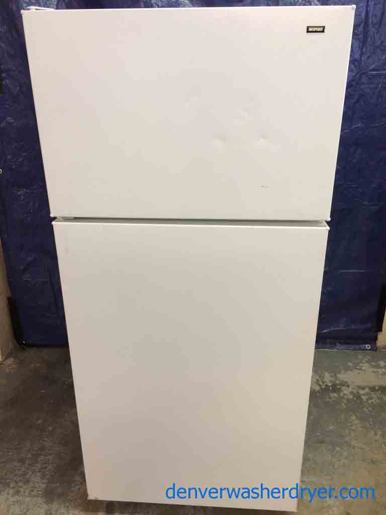 Hotpoint Refrigerator, 15 Cubic Foot, Good Shape