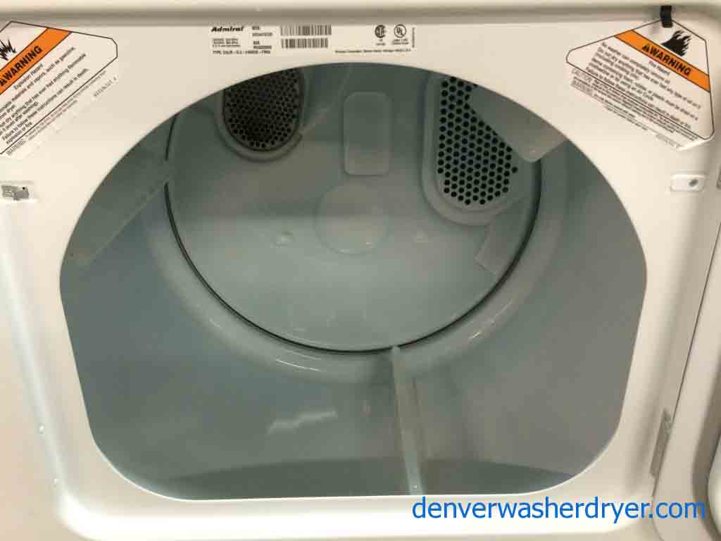 Admiral Washer/Dryer, by Whirlpool, Direct Drive, Recent Units