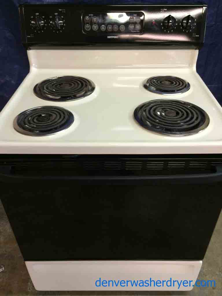 Hotpoint Stove, Beige/Black, Very Clean, Excellent Condition!