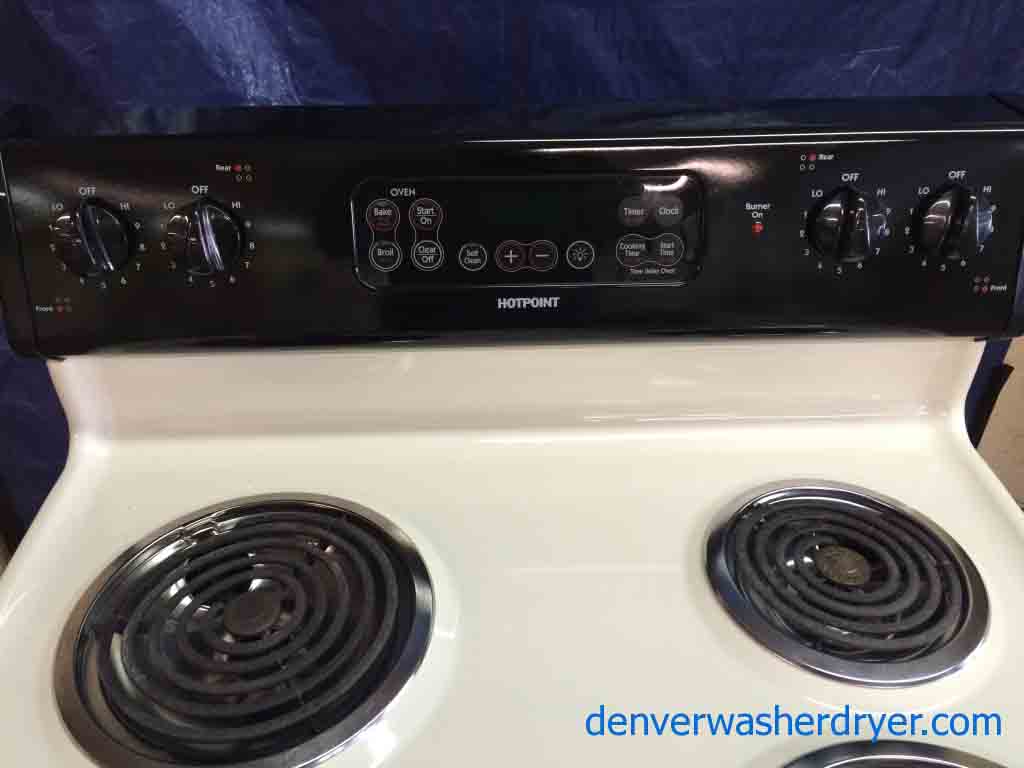 Hotpoint Stove, Beige/Black, Very Clean, Excellent Condition!