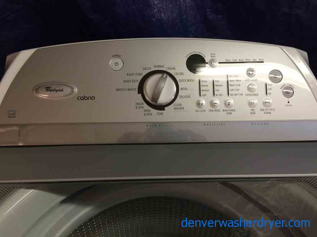 Whirlpool Cabrio Washer/Dryer, Excellent Well-Kept Units, Stainless Basket, he