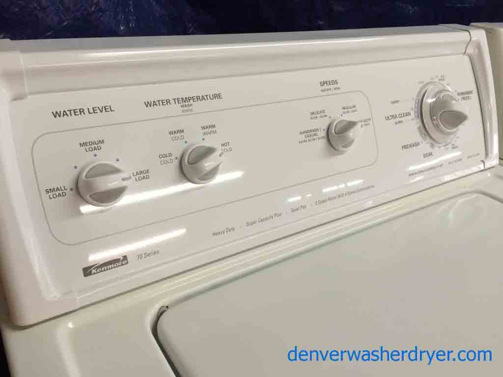 Kenmore 70 Series Washer/Dryer, Heavy Duty, Reliable