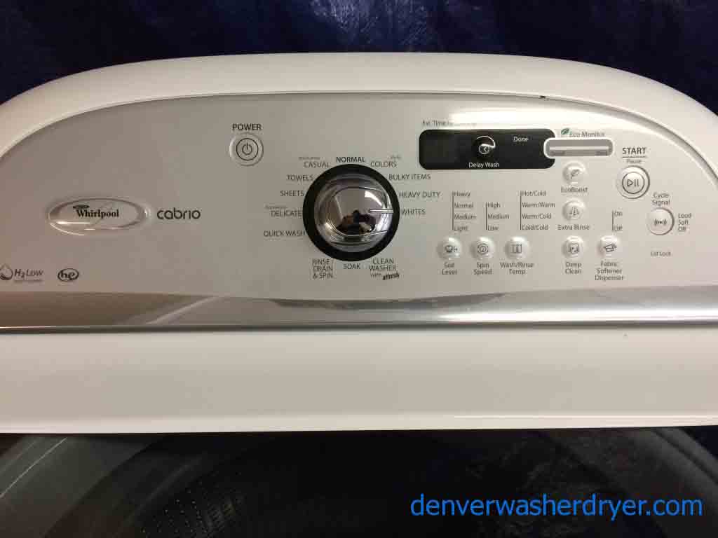 Whirlpool Cabrio Washer/Dryer, Energy Star, high efficiently, agitator-less