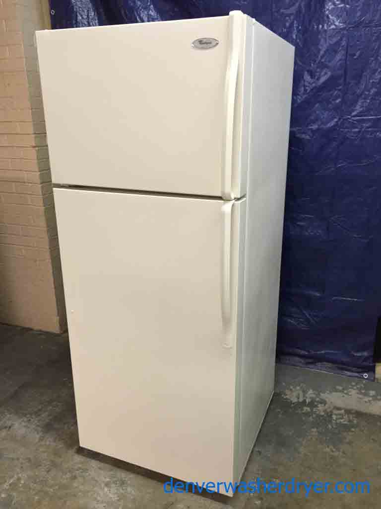 Whirlpool Refrigerator, 18 Cubic Foot, Recent Model, Beige