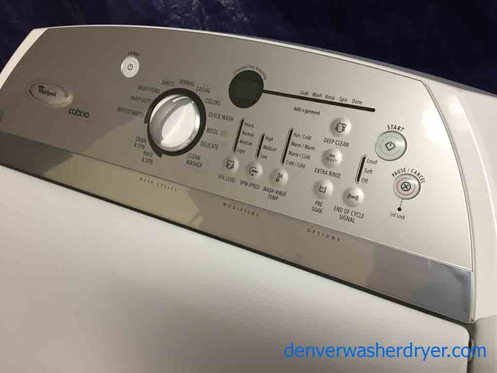 he Whirlpool Cabrio Washer/Dryer, High End Matching Set!