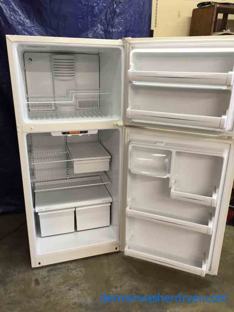 Large Images for NICE 18 Cu Ft Fridge, GE Brand, Beige 1812