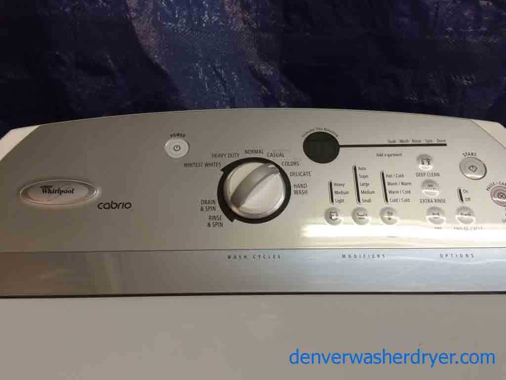 Whirlpool Cabrio Washer/Dryer Set, stainless basket, with agitator