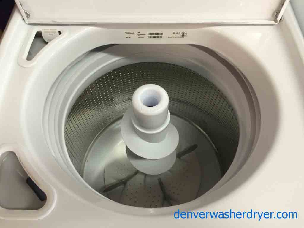 Whirlpool Cabrio Washer/Dryer Set, stainless basket, with agitator