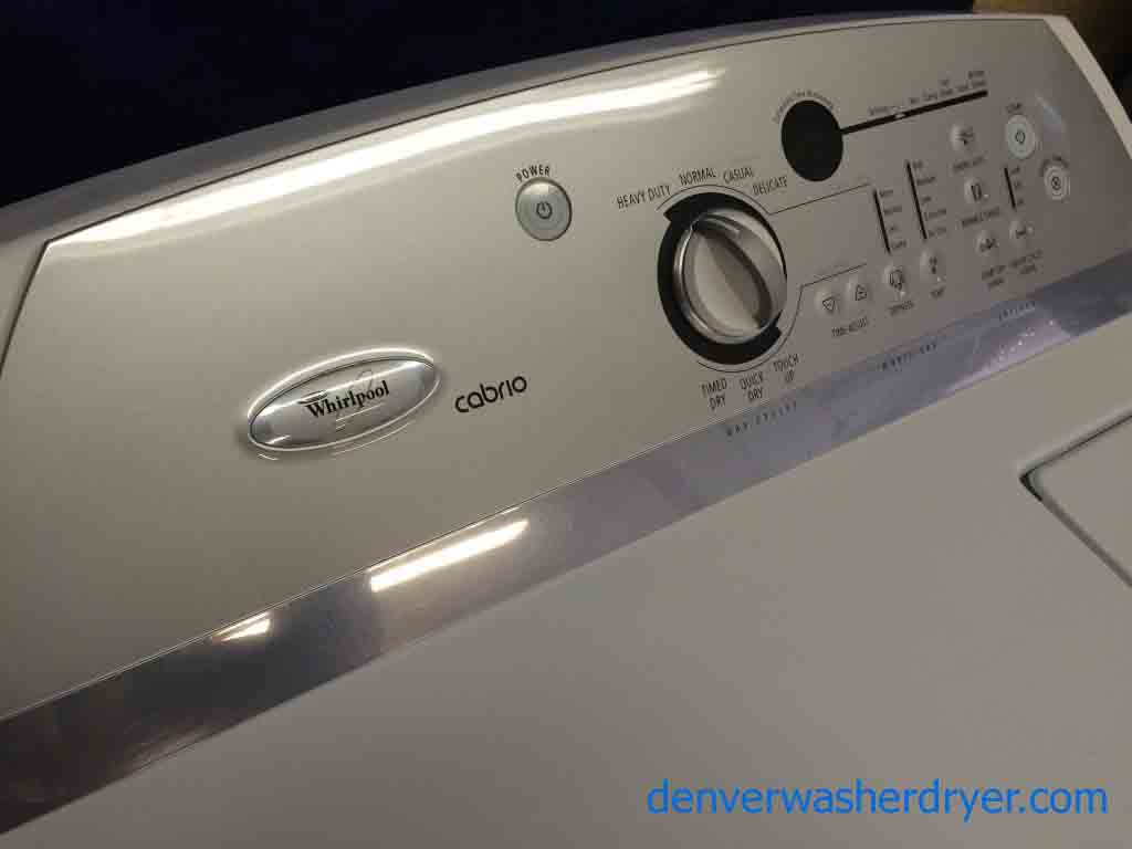 he Whirlpool Cabrio Washer/Dryer Matching Set! High Efficiency