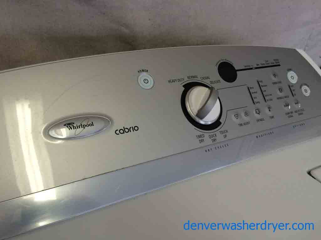 Whirlpool Cabrio Washer/Dryer Set, HE, Agitator-less, Stainless