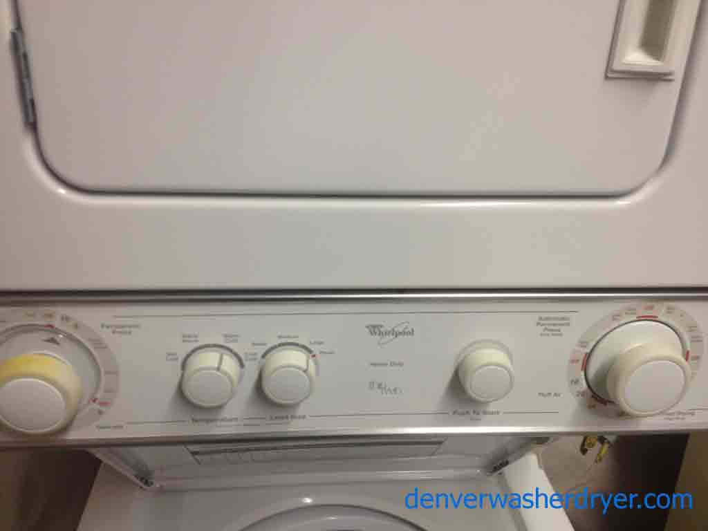 Impressive 24″ Stacked Whirlpool Washer/Dryer Set