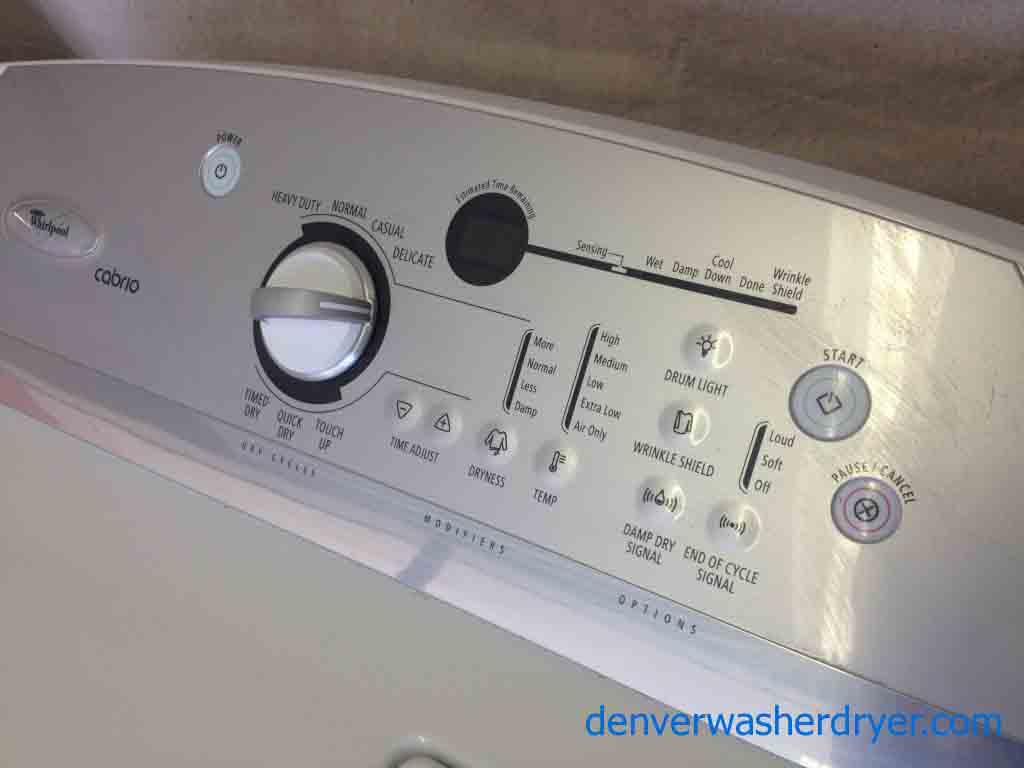 H.E. Agitator-less Whirlpool Cabrio Washer/Dryer Set