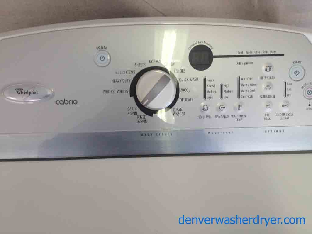 High-Efficiency Agitator-less Whirlpool Cabrio Washer!