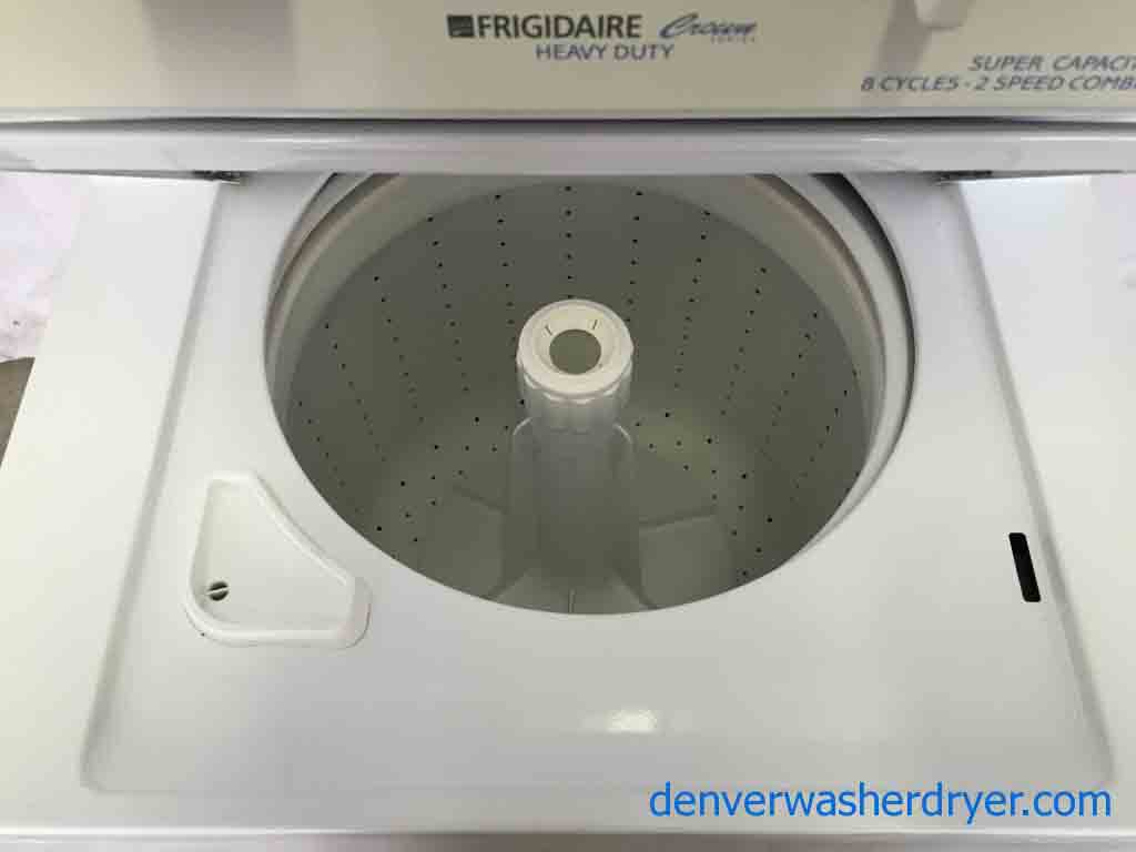 Full Sized 27″ Frigidaire Crown Stackable Washer/Dryer Combo, Great Condition!