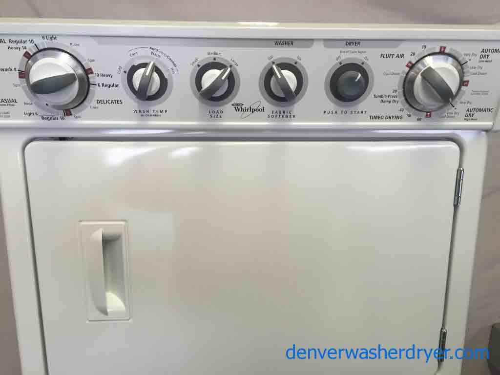 2013 Like New Full Sized Whirlpool Stackable Washer/Dryer, Just Beautiful!