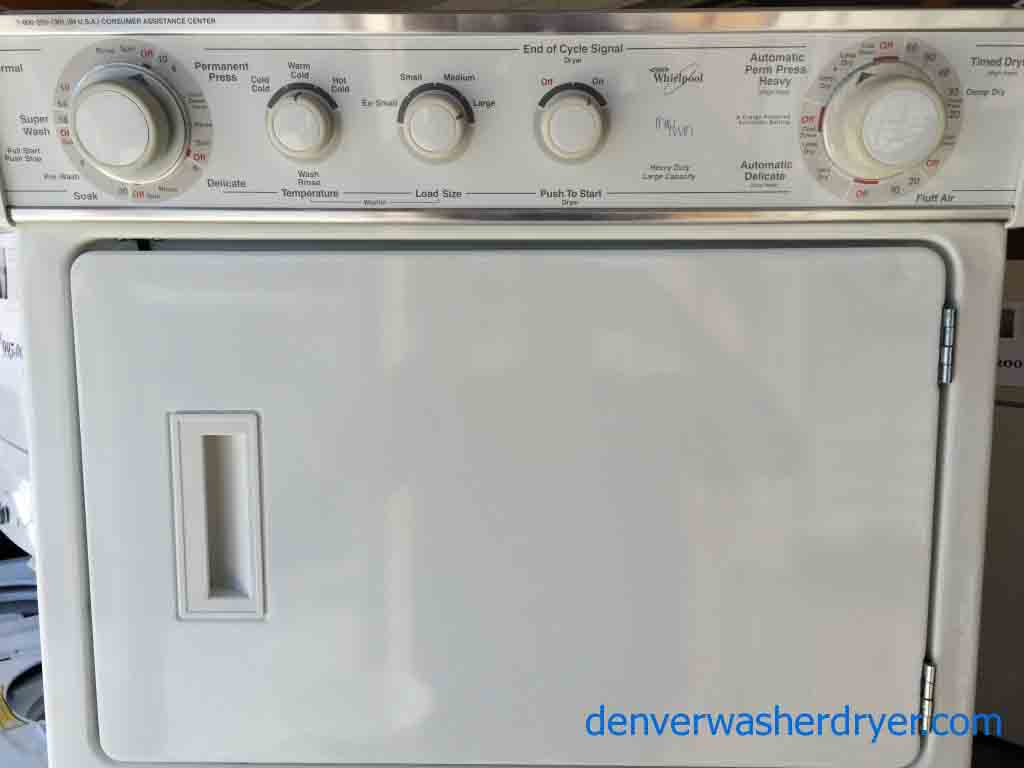 Whirlpool Full Size Stack Washer/Dryer, Direct Drive, Awesome!