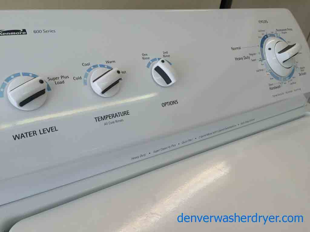 Kenmore 600 Series Washer, Super Capacity Plus, Recent Model
