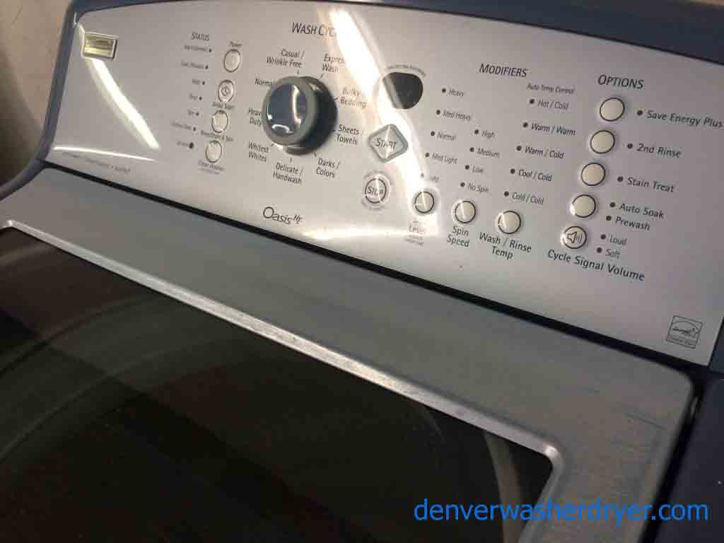 Kenmore Elite Oasis Washer/Dryer Set, Blue, Energy Star!