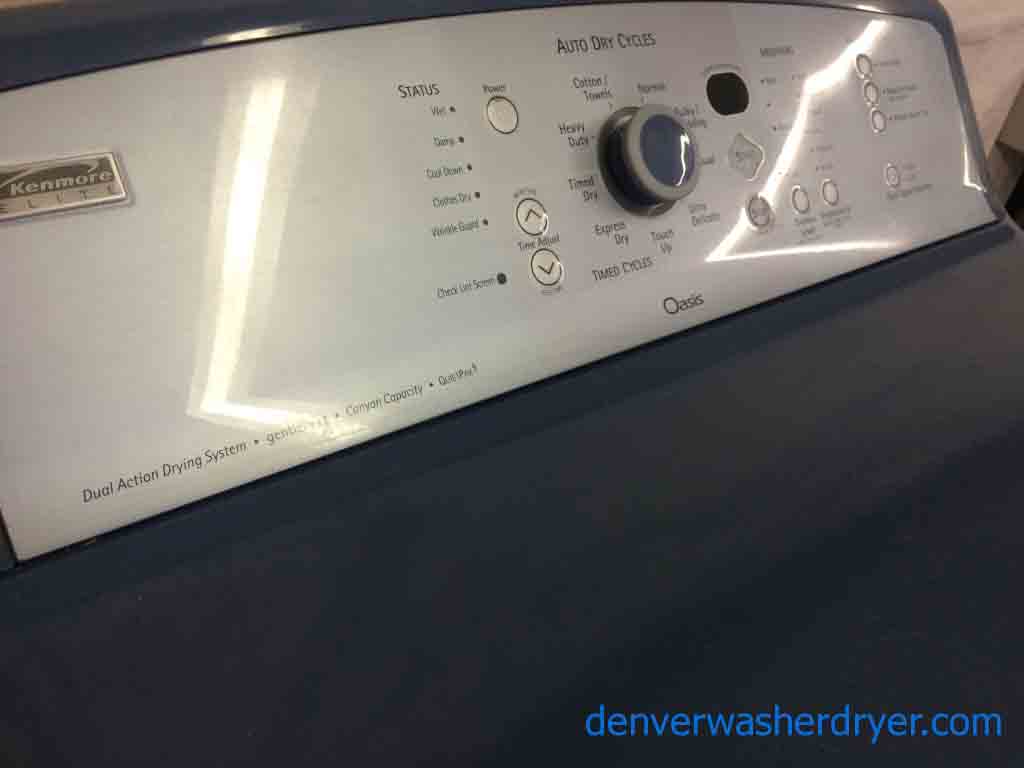 Kenmore Elite Oasis Washer/Dryer Set, Blue, Energy Star!