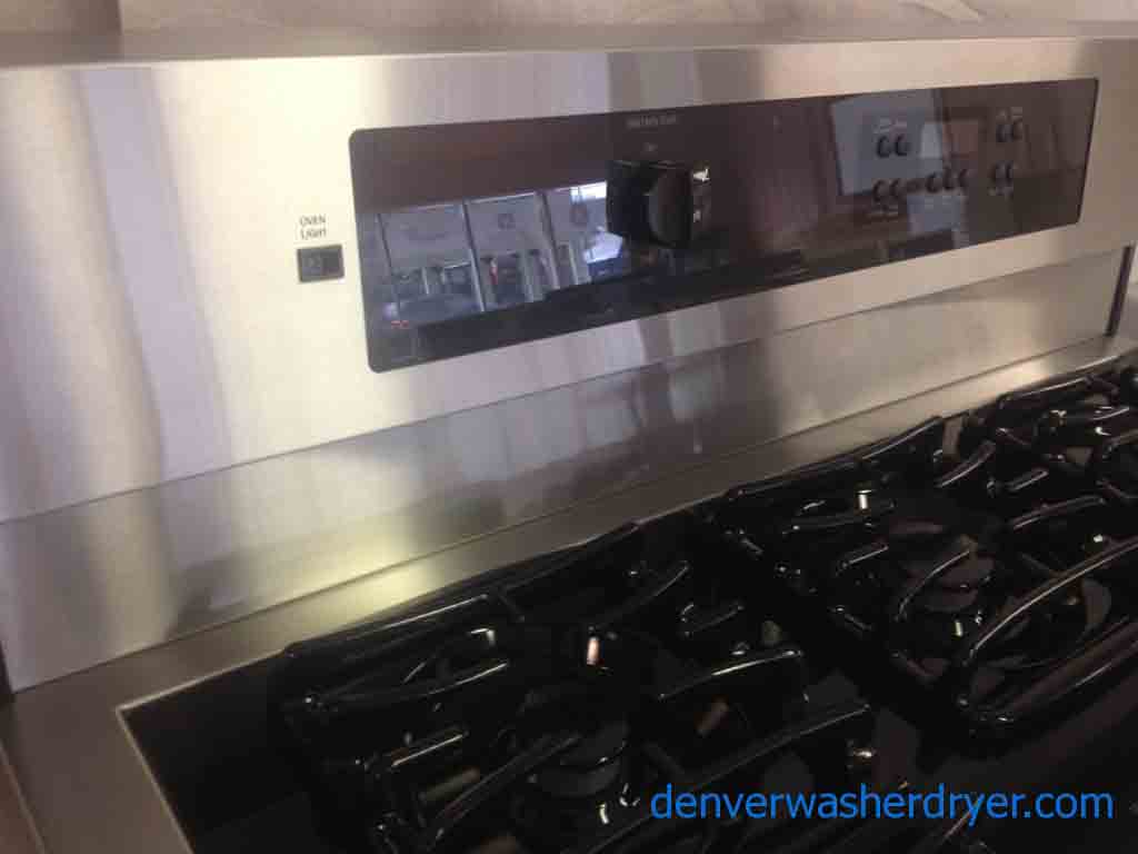 Stainless Steel Dual-Fuel Kenmore Elite Gas & Electric Stove!