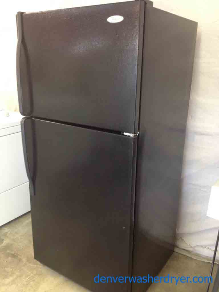 Shiny, Black Whirlpool Refrigerator!