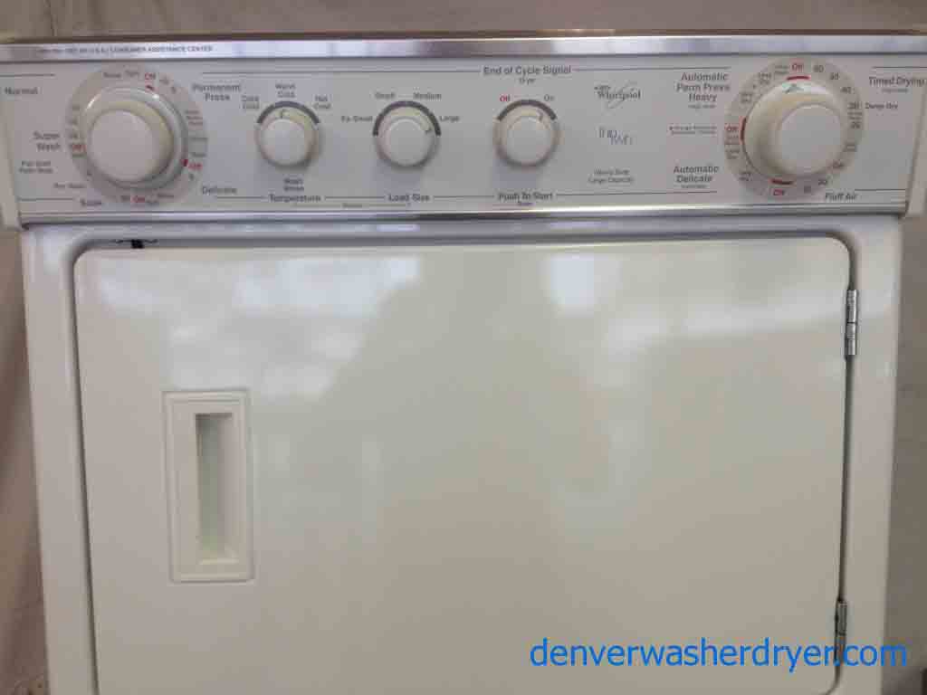 27″ Wide Stacked Whirlpool Thin Twin Washer/Dryer Set!