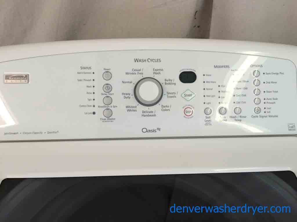 Kenmore Elite Oasis Washer/Dryer Set, HE, Stainless, Canyon Capacity