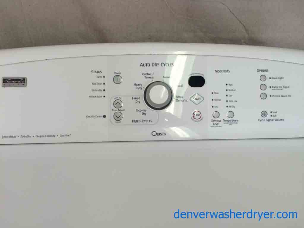 Kenmore Elite Oasis Washer/Dryer Set, HE, Stainless, Canyon Capacity