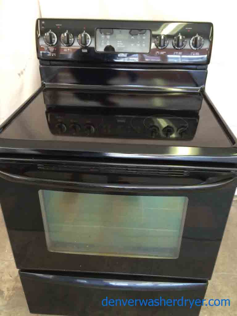 Kenmore Glass Top Stove, Black, Warming Zone