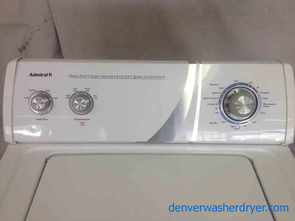 Amazing Admiral Washing Machine, Direct-Drive, Almost New with Matching Dryer!