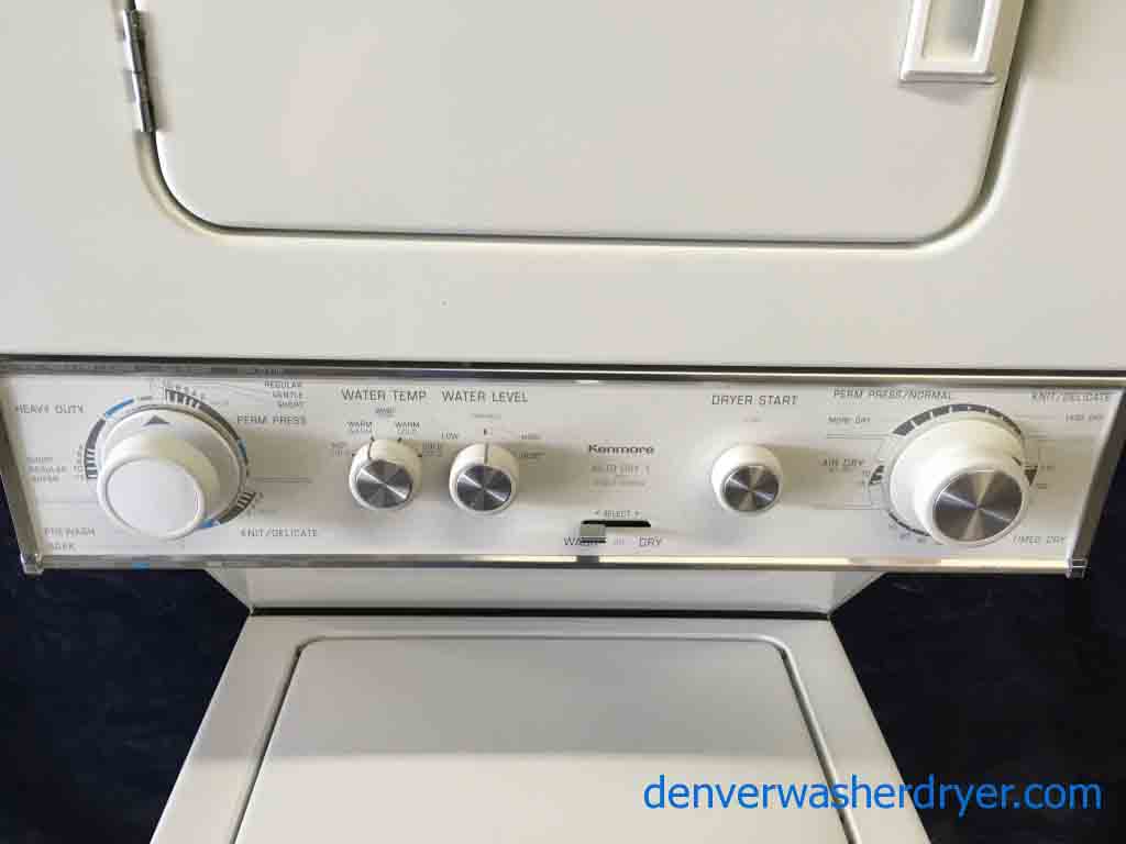 24″ Wide 110v Stacked Kenmore Washer/Dryer Set!