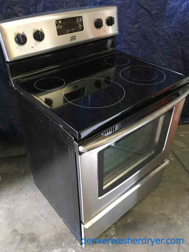 Black & Stainless Steel Maytag Electric Stove!