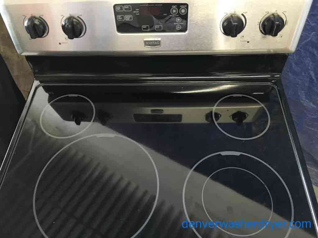 Black & Stainless Steel Maytag Electric Stove!