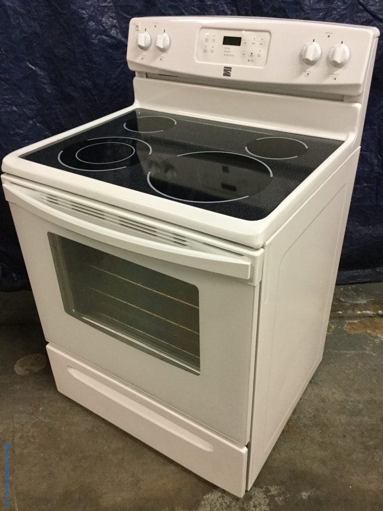 Beautiful White Glass-Top 220v Stove